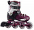 Роликовые коньки детские раздвижные FILA NRK JUNIOR black/violet/pink