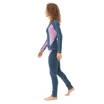 Термобелье зимнее с высоким воротом женское DragonFly Lavander - Deep Blue от магазина Адреналин