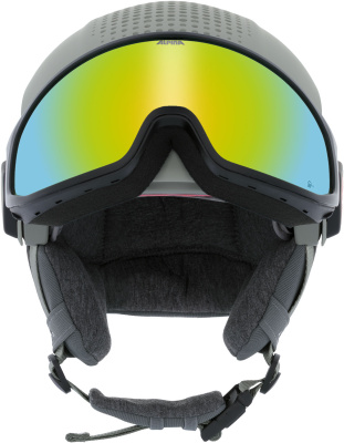 Горнолыжный шлем с визором Alpina Alto Q-Lite Moon-Grey Matt (Gold Mirror) от магазина Адреналин