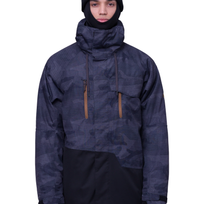 Сноубордическая куртка 686 MNS GEO JACKET BLACK CAMO COLORBLOCK