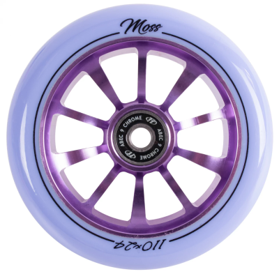 Колесо для ТРЮКОВОГО самоката TechTeam  110*24 мм, Moss, purple