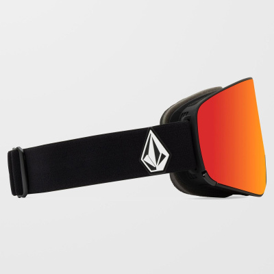 Очки горнолыжные со сменной линзой VOLCOM ODYSSEY MATTE BLACK RED CHROME lens/YELLOW bonus lens от магазина Адреналин
