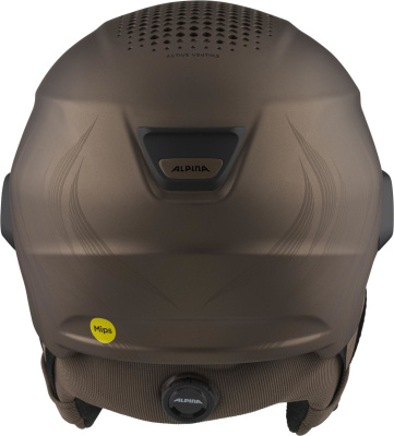 Горнолыжный шлем с визором Alpina SML Oro QV Mips Sepia Metallic/Cobalt Green S2-3 от магазина Адреналин